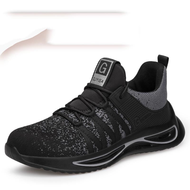 Pu Outsole Lightweight Fly Woven Breathable Safety Shoes