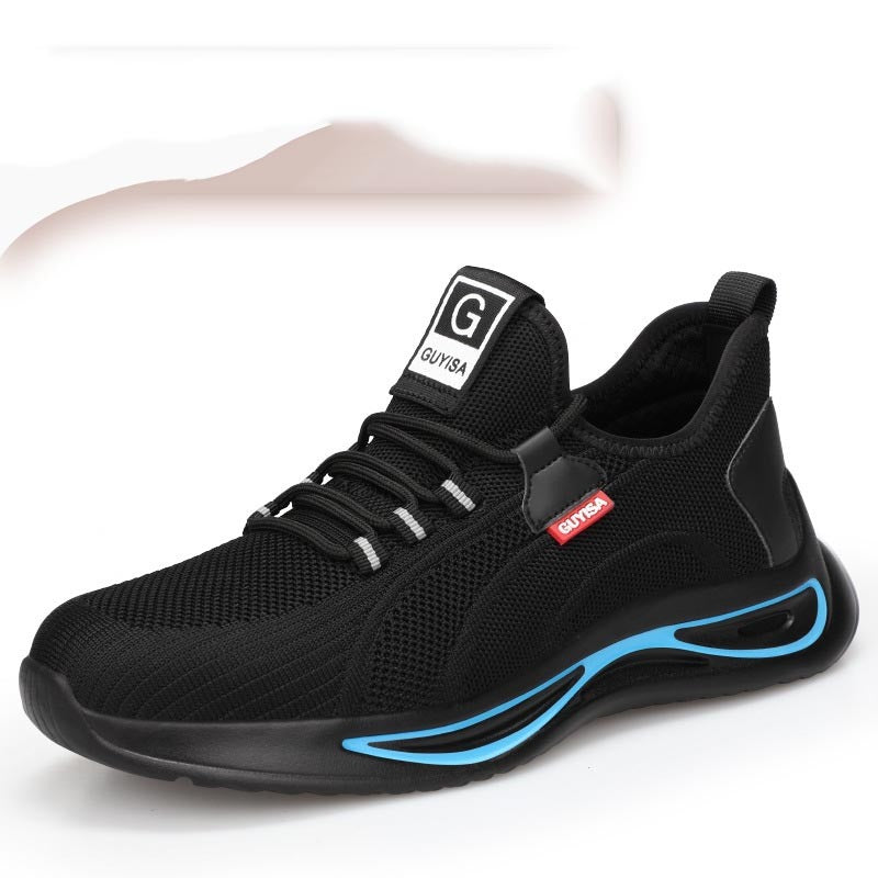 Pu Outsole Lightweight Fly Woven Breathable Safety Shoes