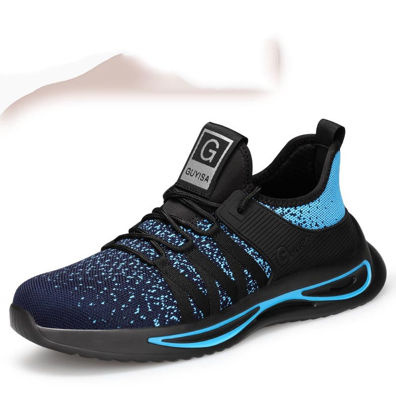 Pu Outsole Lightweight Fly Woven Breathable Safety Shoes