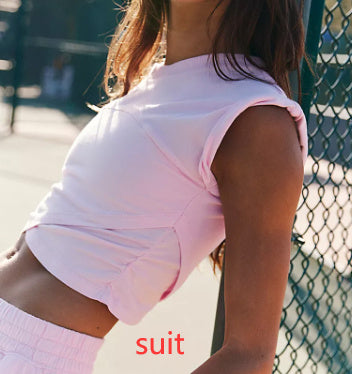 Tracksuit Solid Color Casual Two Piece Set Sleeveless Shorts