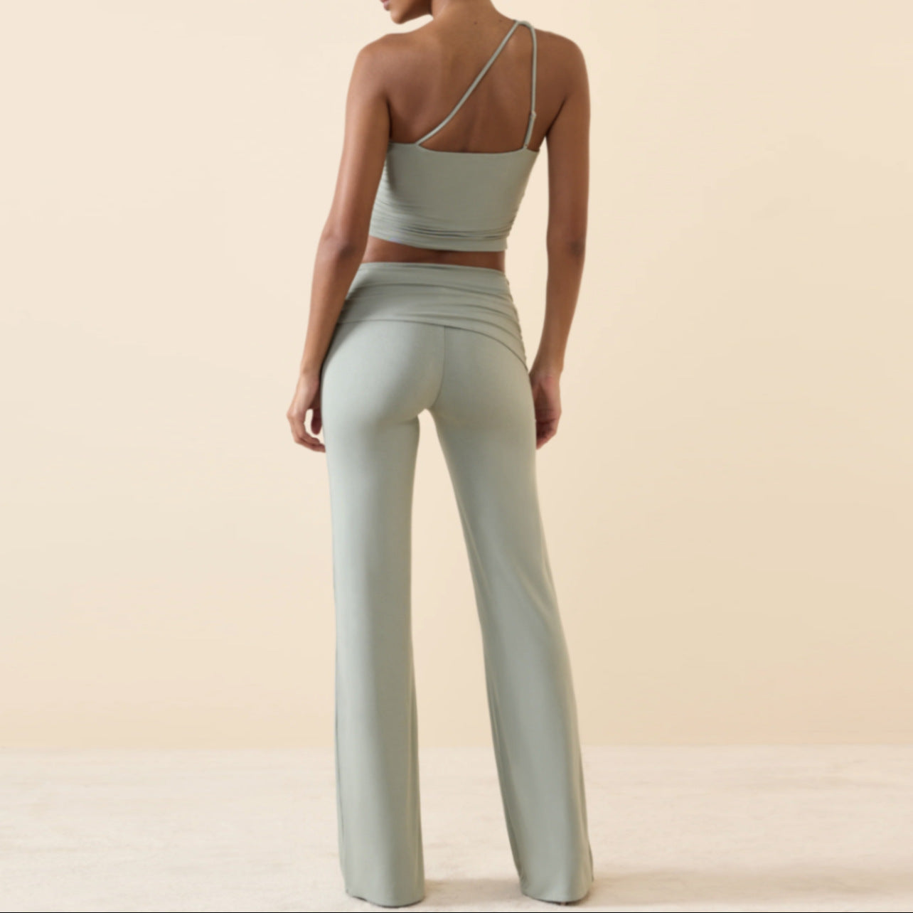 Oblique Shoulder Sexy Sports Breathable Slimming Suit