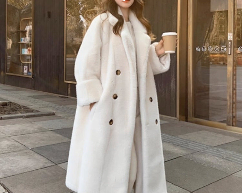 Fashion Long Suit Collar Women's Coat