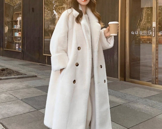 Fashion Long Suit Collar Women's Coat